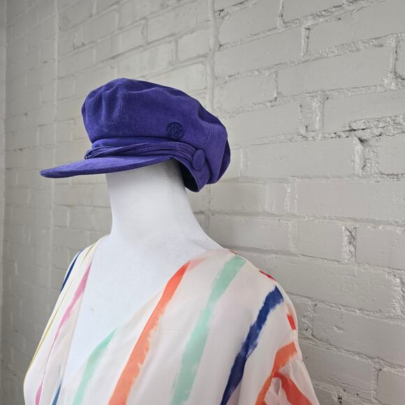 Maison Michel Paris Purple Suede ┃Abby Baker Boy Hat ┃Size S┃ Newsboy Cap Luxury main image 6